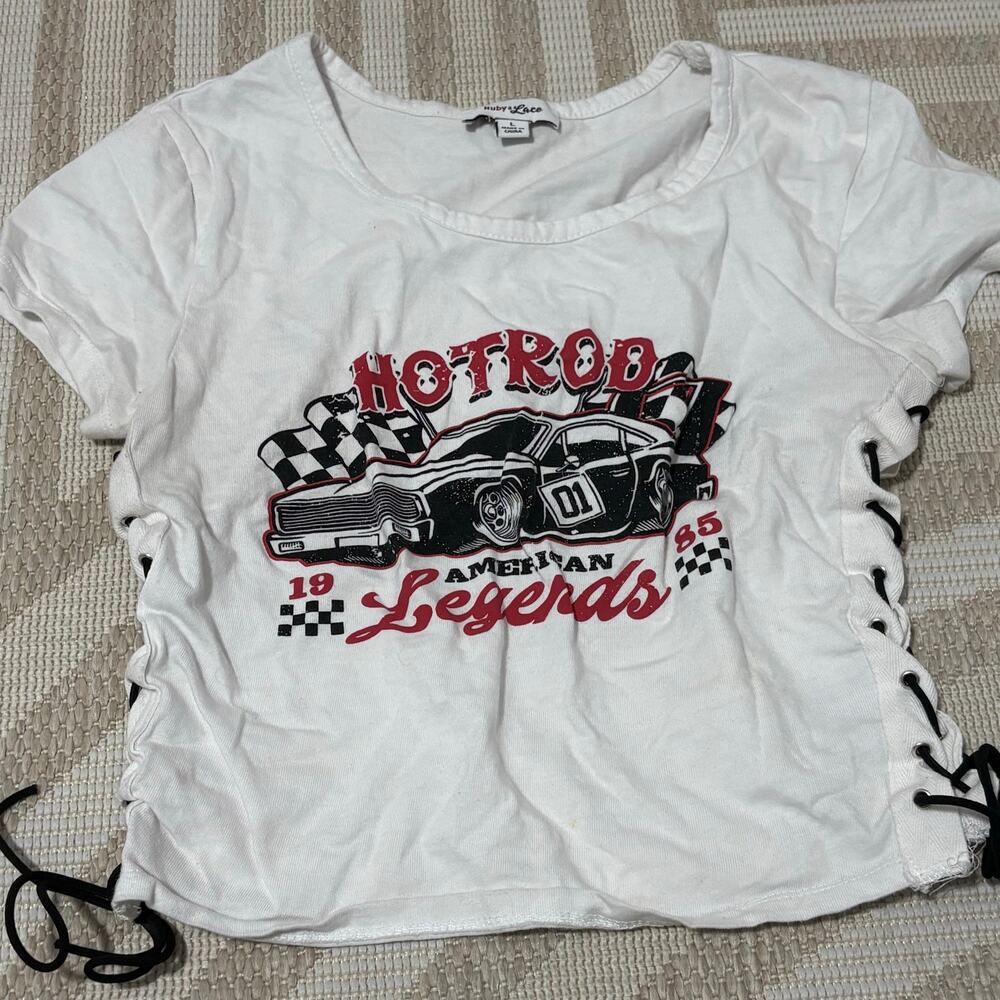 Ruby and Lace Hod Rod Legends Punk Diner Festival Crop Top Size Large